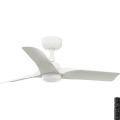 FARO 33824-1TW - LED-dæmpbar loftventilator HEY S LED/10W/230V 2700/3000/4000K hvid pr. 90 cm + fjernbetjening