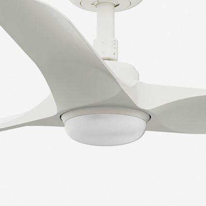 FARO 33824-1TW - LED-dæmpbar loftventilator HEY S LED/10W/230V 2700/3000/4000K hvid pr. 90 cm + fjernbetjening
