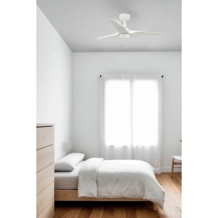 FARO 33824WT-1TW - LED loftventilator dæmpbar HEY S LED/10W/230V 2700/4000/6000K hvid diameter 90 cm Wi-Fi Tuya + fjernbetjening