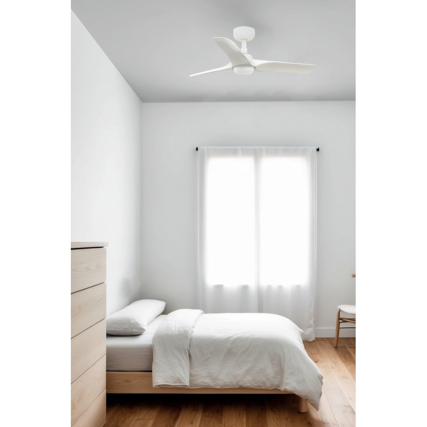 FARO 33824WT-1TW - LED loftventilator dæmpbar HEY S LED/10W/230V 2700/4000/6000K hvid diameter 90 cm Wi-Fi Tuya + fjernbetjening