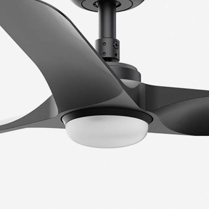 FARO 33825-1TW - Dæmpbar LED-loftventilator HEY S LED/10W/230V 2700/3000/4000K sort Ø 90 cm + fjernbetjening
