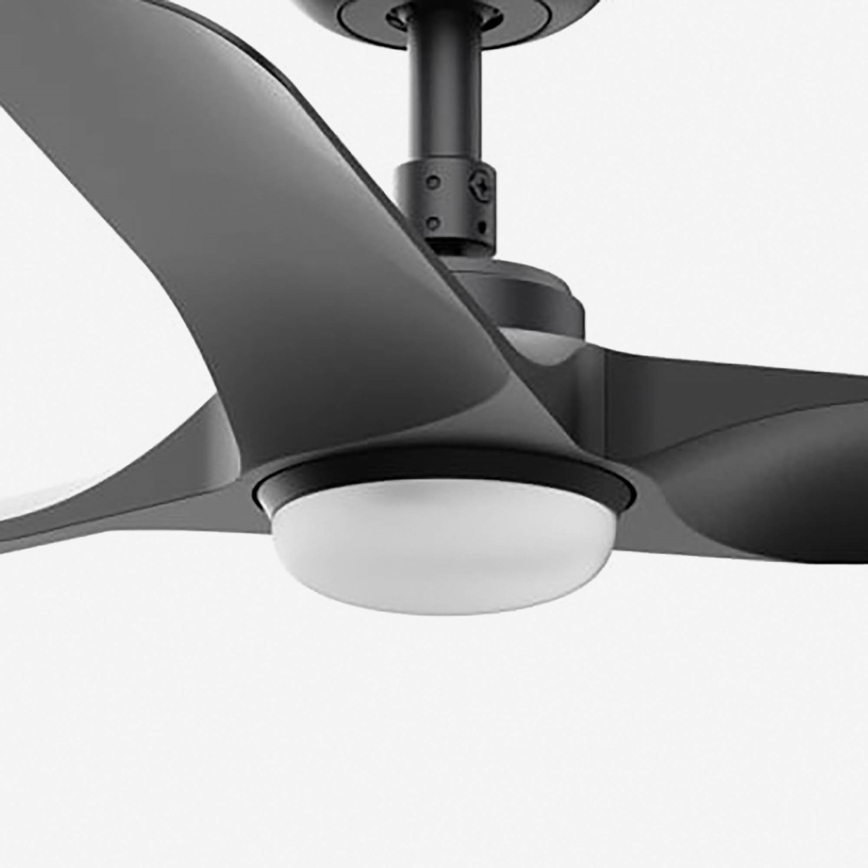 FARO 33825-1TW - Dæmpbar LED-loftventilator HEY S LED/10W/230V 2700/3000/4000K sort Ø 90 cm + fjernbetjening