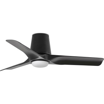 FARO 33827-1TW - LED-dæmpbar loftventilator HEY TUB S med LED/10W/230V 2700/3000/4000K sort Ø 90 cm + fjernbetjening