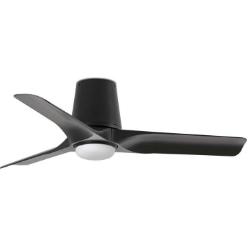 FARO 33827WT1S - LED-dæmpbar loftventilator HEY TUB S med LED/10W/230V 2700/3000/4000K Ø 90 cm sort Wi‑Fi Tuya + fjernbetjening
