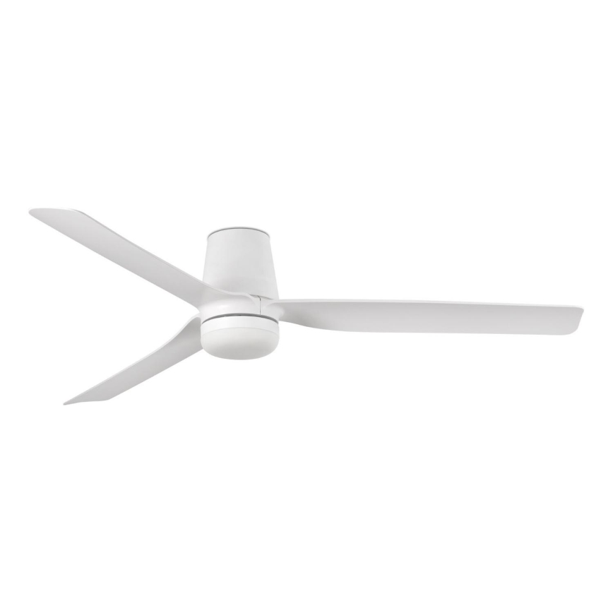 FARO 33828-1TW - LED loftventilator dæmpbar PUNT TUB M LED/18W/230V 3000/4200/6500K diameter 130 cm hvid + fjernbetjening
