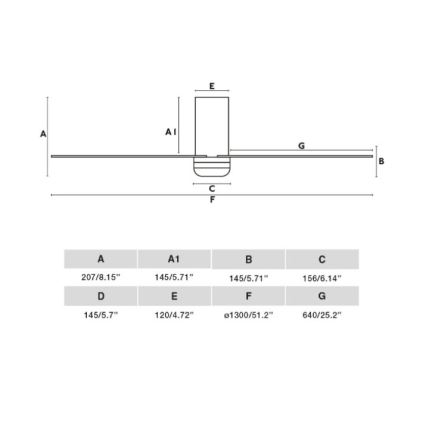 FARO 33828 - Loftventilator PUNT TUB M hvid diameter 130 cm + fjernbetjening