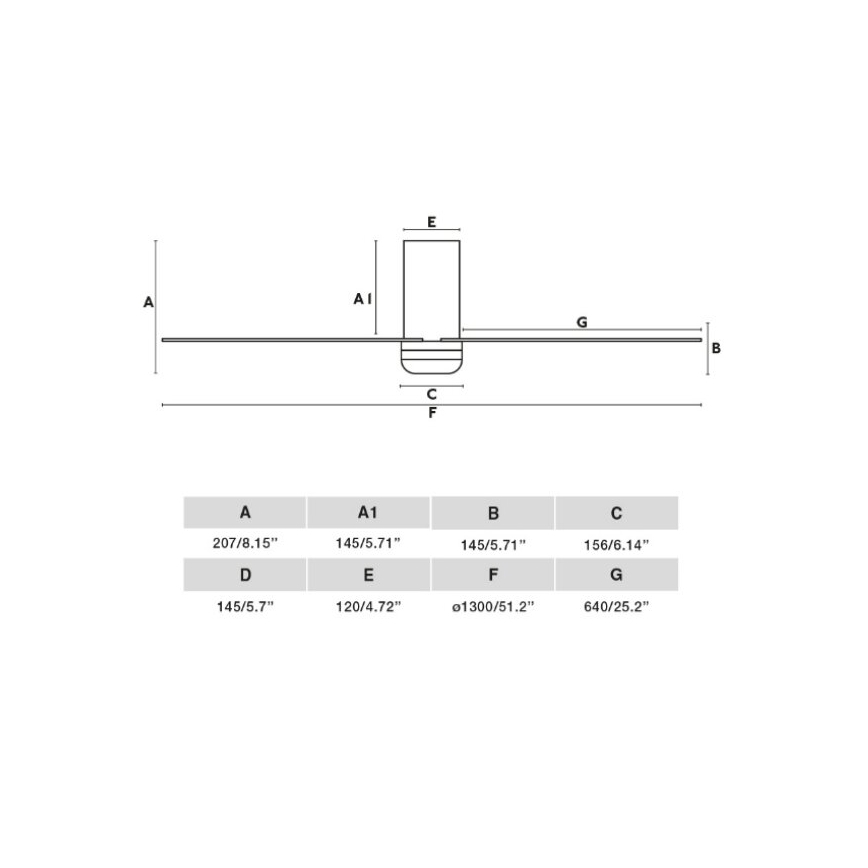 FARO 33828 - Loftventilator PUNT TUB M hvid diameter 130 cm + fjernbetjening