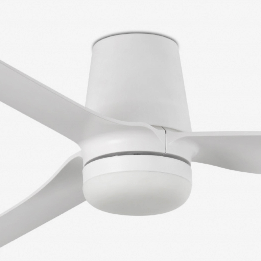 FARO 33828WT1S - LED-dæmpbar loftventilator PUNT TUB M LED/18W/230V 2700/3000/4000K Ø 132 cm hvid Wi-Fi Tuya + fjernbetjening