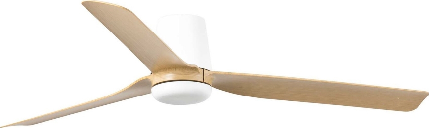 FARO 33829WT - Loftventilator PUNT TUB M brun/hvid diameter 132 cm Wi-Fi Tuya + fjernbetjening