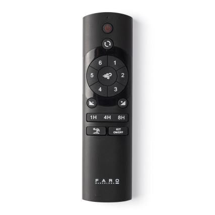 FARO 33830-1TW - LED loftventilator dæmpbar PUNT TUB M LED/18W/230V 3000/4200/6500K diameter 130 cm sort + fjernbetjening