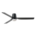 FARO 33830WT1S - LED-dæmpbar loftventilator PUNT TUB M LED/18W/230V 2700/3000/4000K Ø 132 cm sort Wi‑Fi Tuya + fjernbetjening