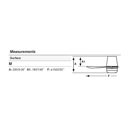 FARO 33830WT1S - LED-dæmpbar loftventilator PUNT TUB M LED/18W/230V 2700/3000/4000K Ø 132 cm sort Wi‑Fi Tuya + fjernbetjening