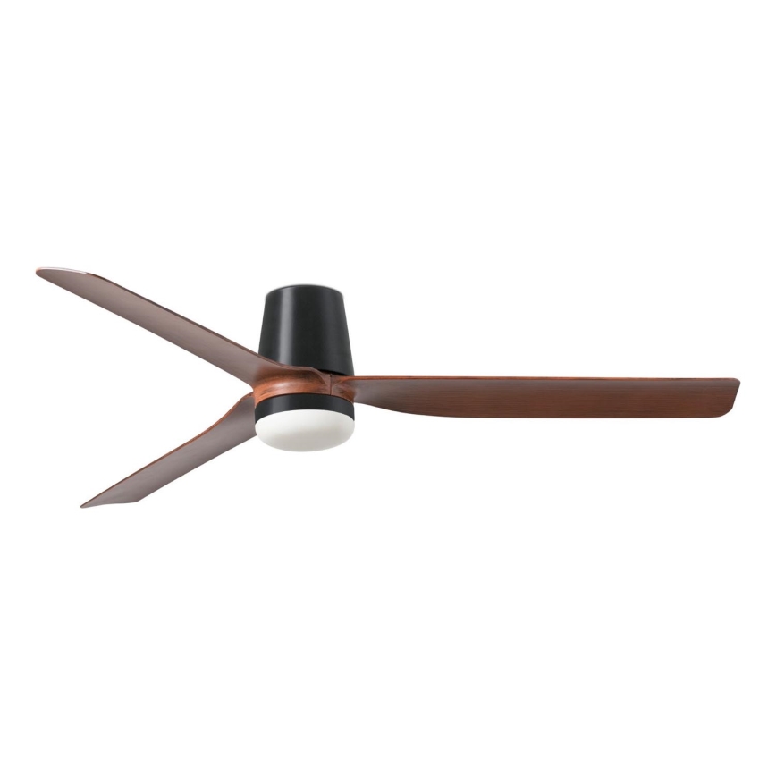 FARO 33831-1TW - LED loftventilator dæmpbar PUNT TUB M LED/18W/230V 3000/4200/6500K diameter 130 cm brun/sort + fjernbetjening