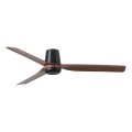 FARO 33831 - Loftventilator PUNT TUB M brun/sort diameter 130 cm + fjernbetjening