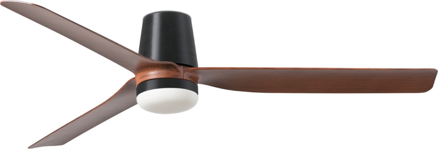 FARO 33831WT-1TW - LED loftventilator dæmpbar PUNT TUB M LED/18W/230V 3000/4200/6500K brun/sort diameter 132 cm Wi-Fi Tuya + fjernbetjening