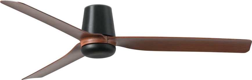 FARO 33831WT - Loftventilator PUNT TUB M brun/sort diameter 132 cm Wi-Fi Tuya + fjernbetjening