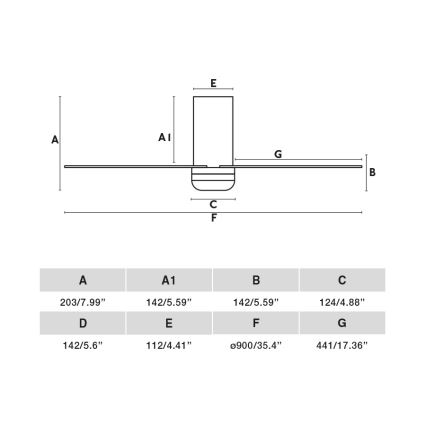 FARO 33833WT - Loftventilator MINI PUNT TUB S brun/hvid diameter 90 cm Wi-Fi Tuya + fjernbetjening