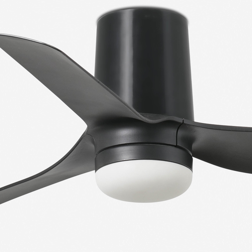 FARO 33834-1TW - LED-dæmpbar loftventilator MINI PUNT TUB S LED/10W/230V 2700/3000/4000K Ø 90 cm sort + fjernbetjening