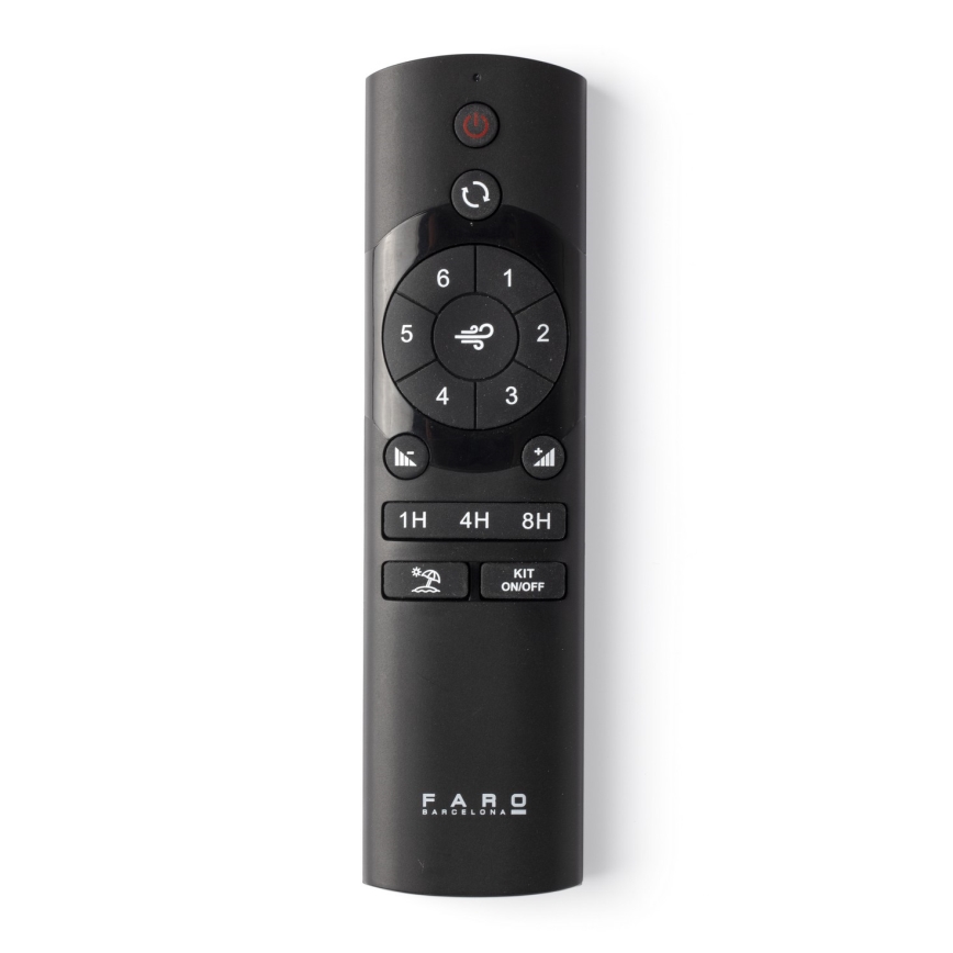 FARO 33834-1TW - LED-dæmpbar loftventilator MINI PUNT TUB S LED/10W/230V 2700/3000/4000K Ø 90 cm sort + fjernbetjening