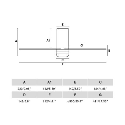 FARO 33834-1TW - LED-dæmpbar loftventilator MINI PUNT TUB S LED/10W/230V 2700/3000/4000K Ø 90 cm sort + fjernbetjening