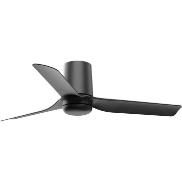 FARO 33834 - Loftventilator MINI PUNT TUB S sort diameter 90 cm + fjernbetjening