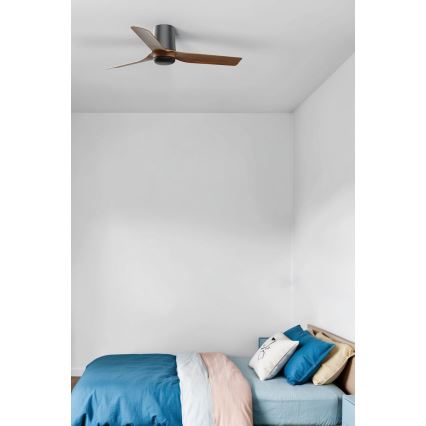 FARO 33835 - Loftventilator MINI PUNT TUB S brun/sort diameter 90 cm + fjernbetjening