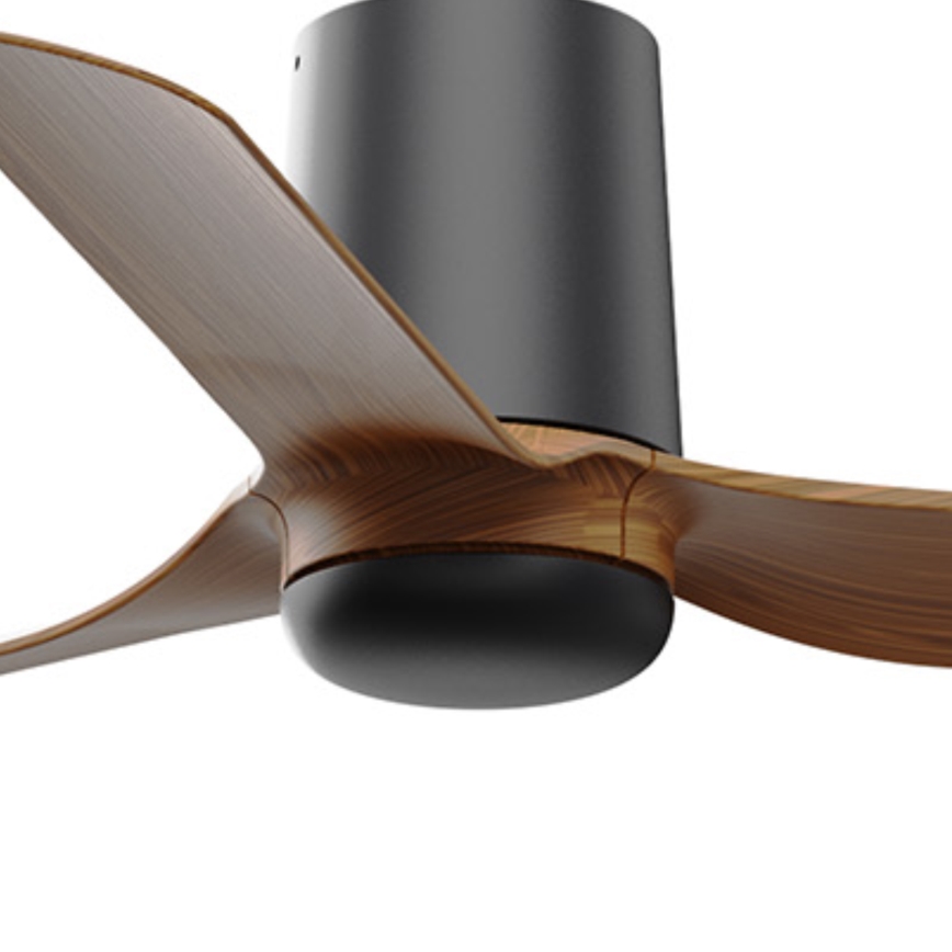 FARO 33835 - Loftventilator MINI PUNT TUB S brun/sort diameter 90 cm + fjernbetjening