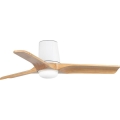 FARO 33836-1TW - LED-dæmpbar loftventilator HEYWOOD TUB S LED/10W/230V 2700/3000/4000K, fyrretræ/hvid, Ø 90 cm + fjernbetjening