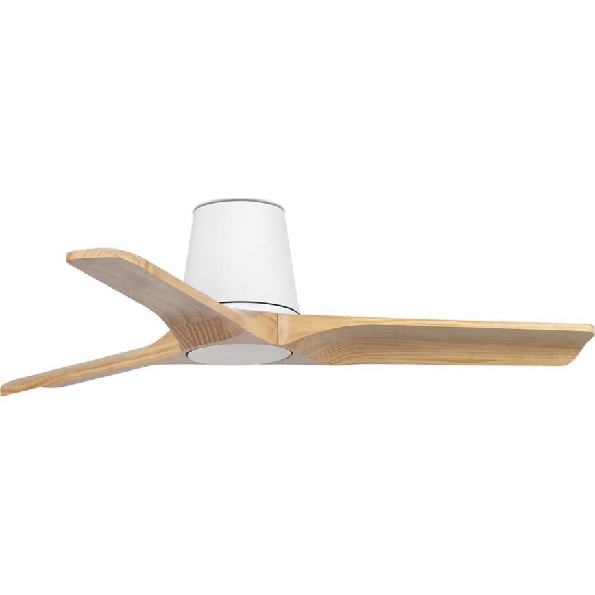 FARO 33836 - Loftventilator HEYWOOD TUB S fyrretræ/hvid diameter 90 cm + fjernbetjening