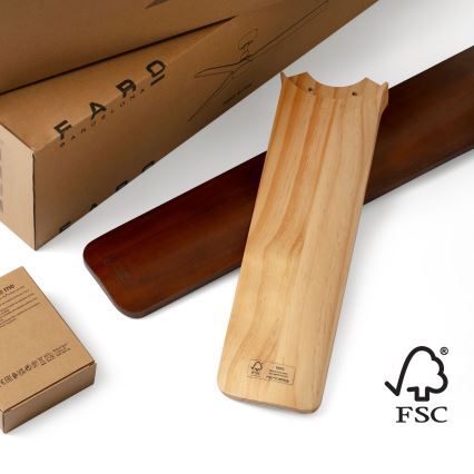 FARO 33839 - Loftventilator HEYWOOD TUB L fyrretræ/sort Ø 132 cm + fjernbetjening