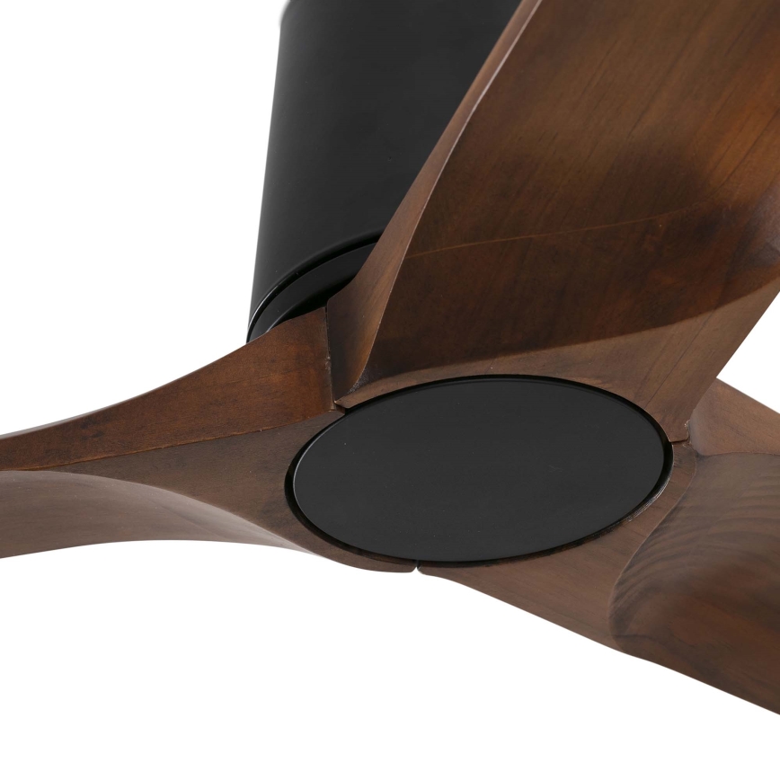 FARO 33839WT - Loftventilator HEYWOOD TUB L fyrretræ/sort diameter 132 cm Wi-Fi Tuya + fjernbetjening