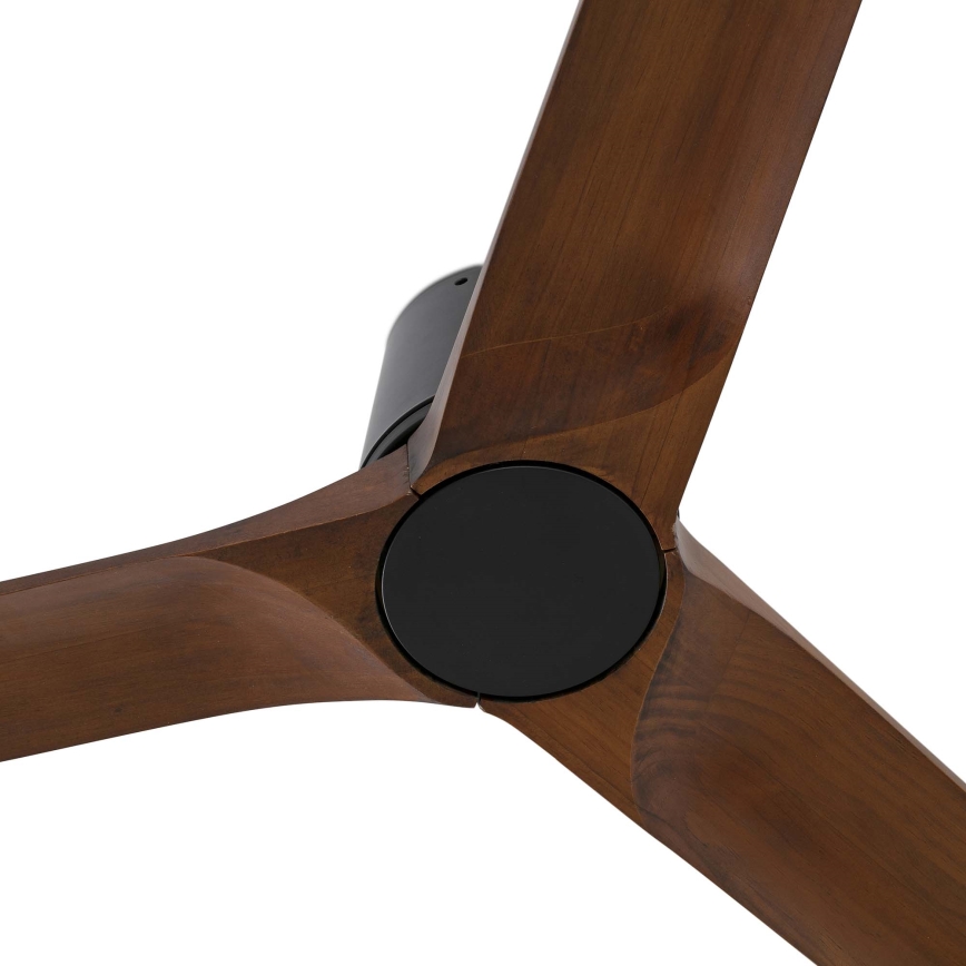 FARO 33839WT - Loftventilator HEYWOOD TUB L fyrretræ/sort diameter 132 cm Wi-Fi Tuya + fjernbetjening