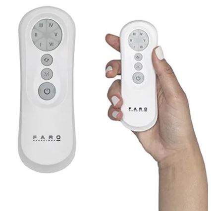 FARO 34100 - Loftventilator MILOS sort + fjernbetjening