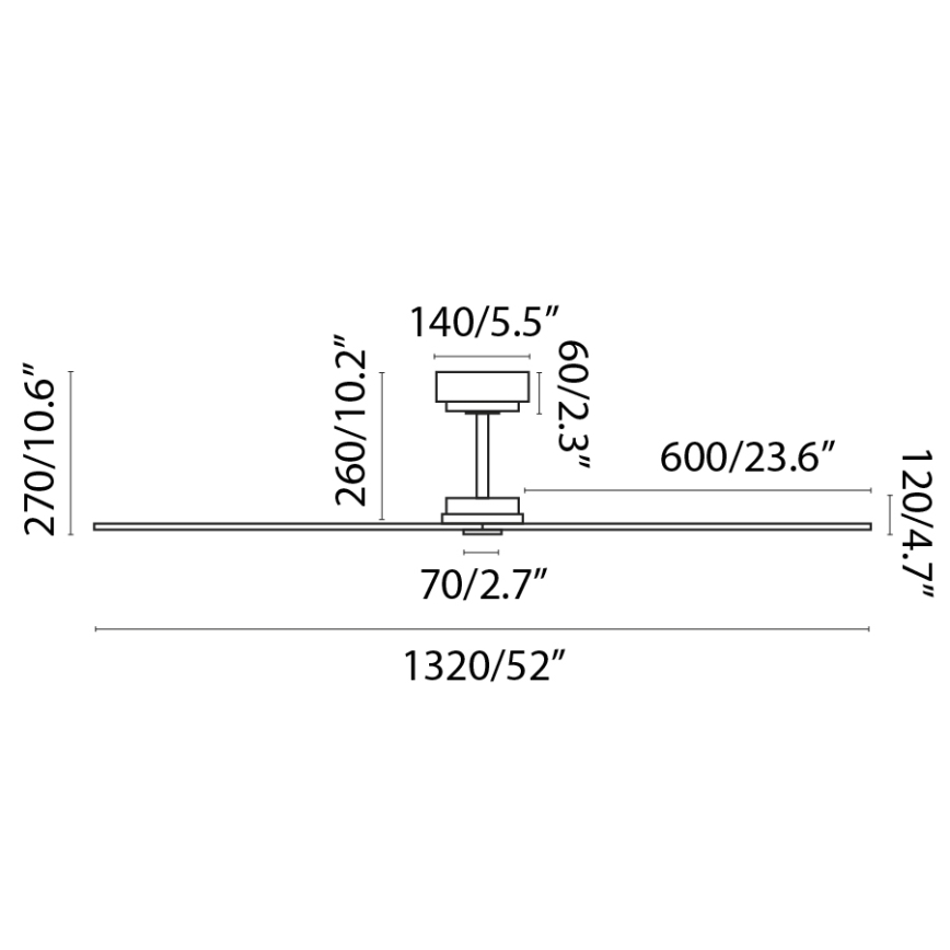 FARO 34100 - Loftventilator MILOS sort + fjernbetjening