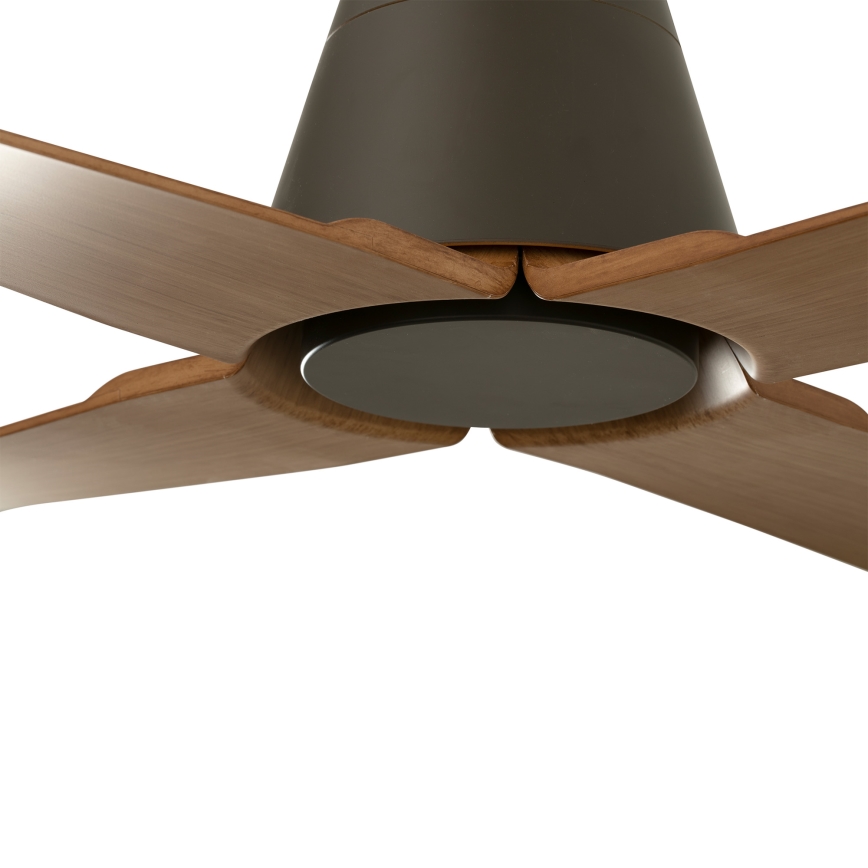 FARO 34106 - Loftventilator TYPHOON M brun diam. 130 cm IP44 + fjernbetjening