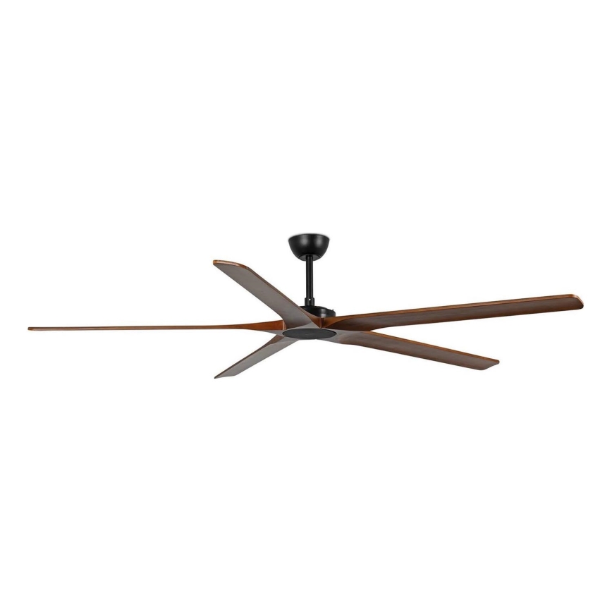 FARO 34190WT - Loftventilator BIGWOOD XL fyrretræ/sort diameter 200 cm Wi-Fi Tuya + fjernbetjening