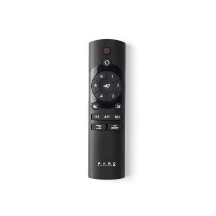 FARO 34196 - Loftventilator ROCKER M Ø 132 cm sort + fjernbetjening