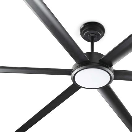 FARO 34207-130 - LED loftventilator dæmpbar ROTTERDAM XXL LED/32W/230V sort diameter 250 cm + fjernbetjening