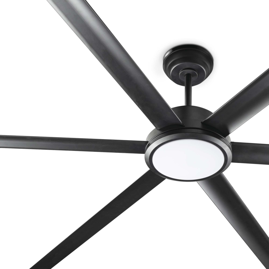 FARO 34207-130 - LED loftventilator dæmpbar ROTTERDAM XXL LED/32W/230V sort diameter 250 cm + fjernbetjening