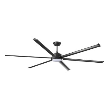 FARO 34207-130 - LED loftventilator dæmpbar ROTTERDAM XXL LED/32W/230V sort diameter 250 cm + fjernbetjening