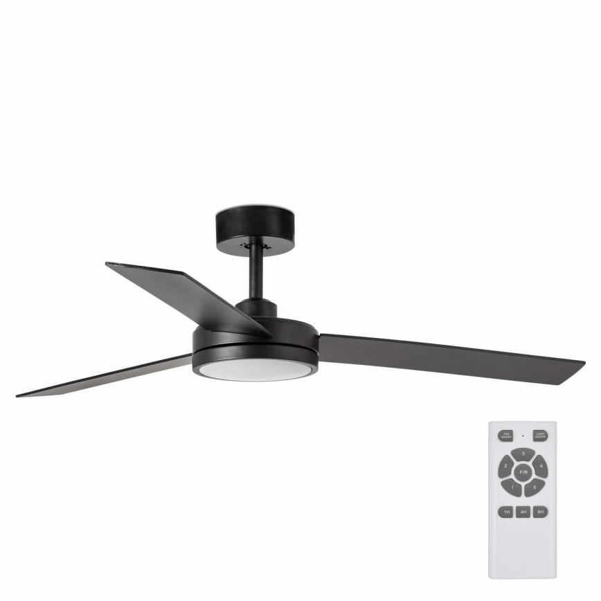 FARO 34261 - LED loftventilator BARTH LED/24W/230V sort + fjernbetjening