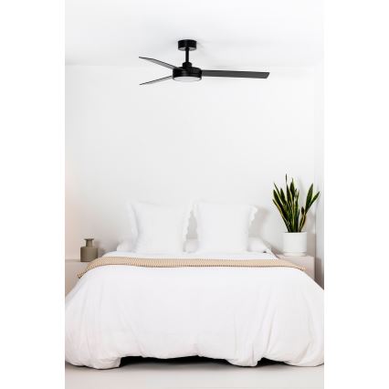 FARO 34261 - LED loftventilator BARTH LED/24W/230V sort + fjernbetjening