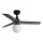 FARO 34278WT-11L - Loftventilator KLIM S 1xE27/15W/230V træ/sort diameter 92,5 cm Wi-Fi Tuya + fjernbetjening