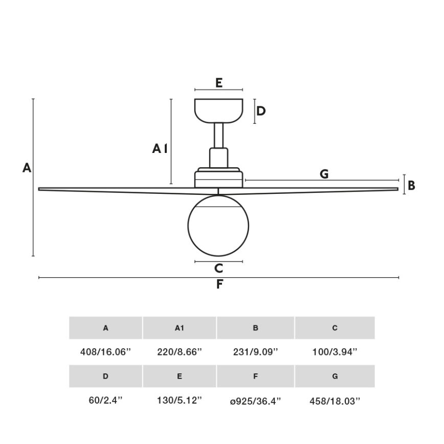 FARO 34278WT-11L - Loftventilator KLIM S 1xE27/15W/230V valnød/sort diameter 92,5 cm Wi-Fi Tuya + fjernbetjening