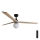 FARO 34282-11L - Loftventilator KLIM L 1xE27/15W/230V træ/sort diameter 150 cm + fjernbetjening