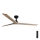FARO 34282 - Loftventilator KLIM L brun/sort diameter 150 cm + fjernbetjening