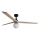 FARO 34282WT-11L - Loftventilator KLIM L 1xE27/15W/230V træ/sort diameter 150 cm Wi-Fi Tuya + fjernbetjening