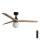 FARO 34283-11L - Loftventilator KLIM M 1xE27/15W/230V træ/sort diameter 125 cm + fjernbetjening