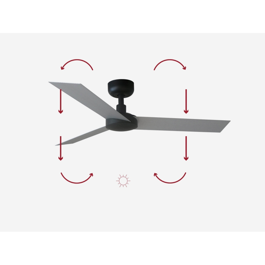 FARO 34285 - Loftventilator CRUISER S diameter 106 cm + fjernbetjening sort
