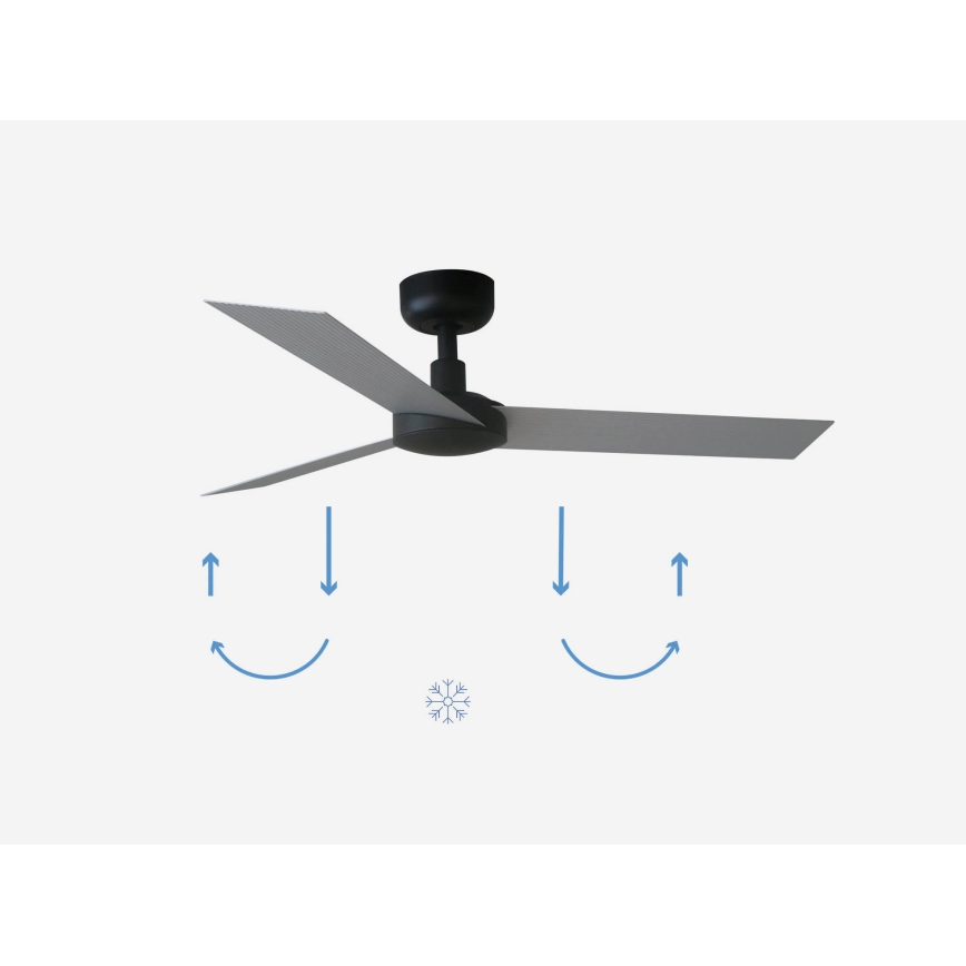 FARO 34287 - Loftventilator CRUISER XL sort diameter 160 cm + fjernbetjening